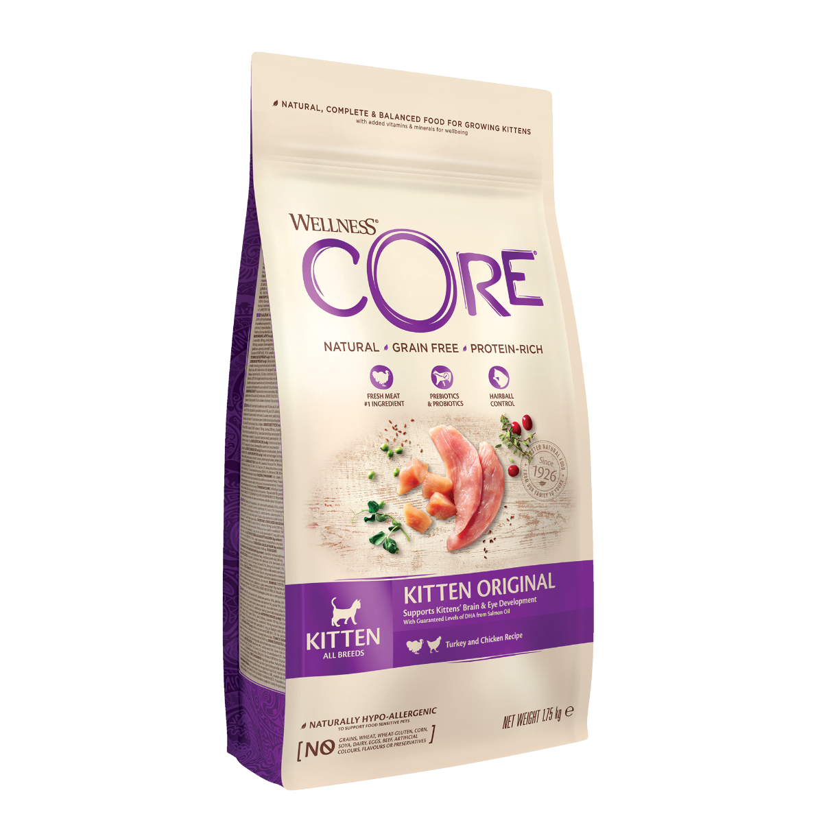 Wellness CORE Turkey & Chicken Recipe Kitten Original All Breeds Dry Cat Food