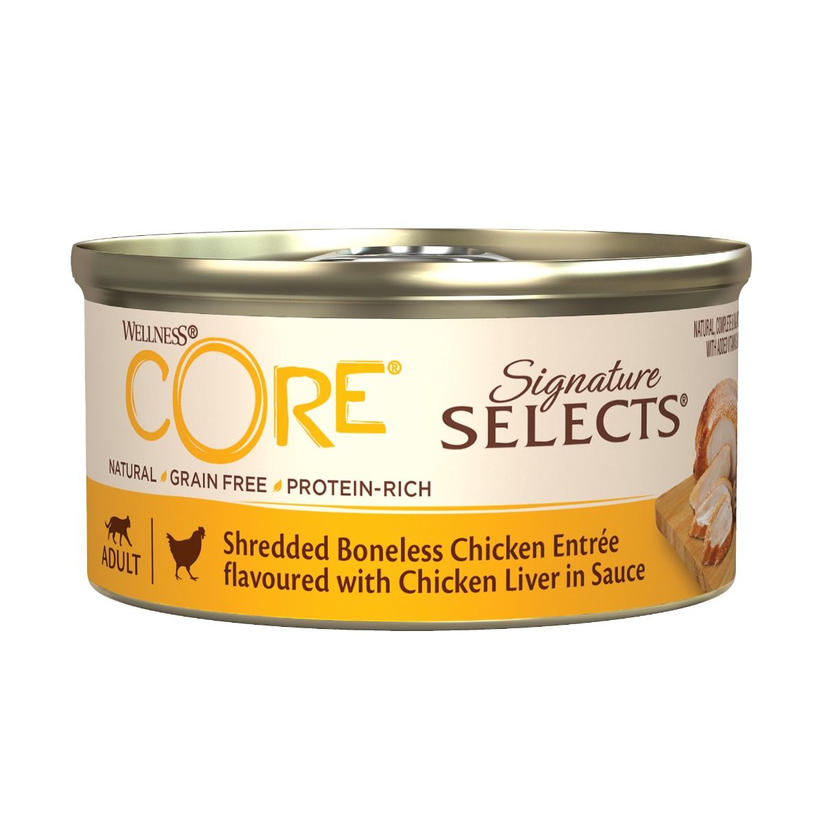 Wellness CORE Signature Selects Shredded Boneless Chicken Entree with Chicken Liver Wet Cat Food 79g