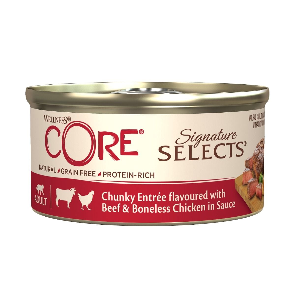 Wellness Core Signature Selects Chunky Entree Flavoured with Beef & Boneless Chicken Wet Cat Food