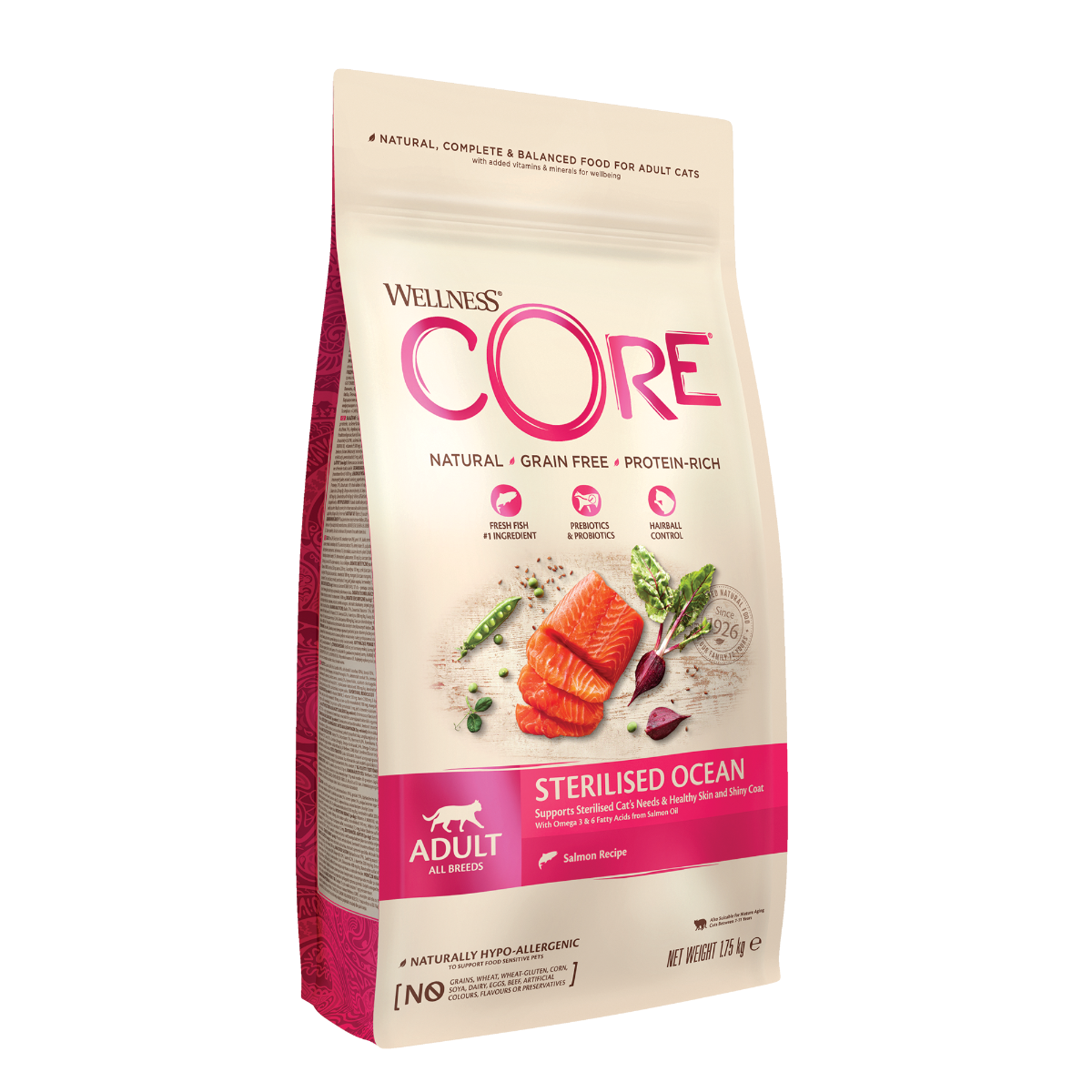 Wellness CORE Sterilised Ocean Salmon Recipe Adult All Breeds Dry Cat Food