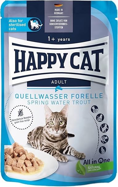Happy Cat Spring Water Trout Adult Wet Cat Food