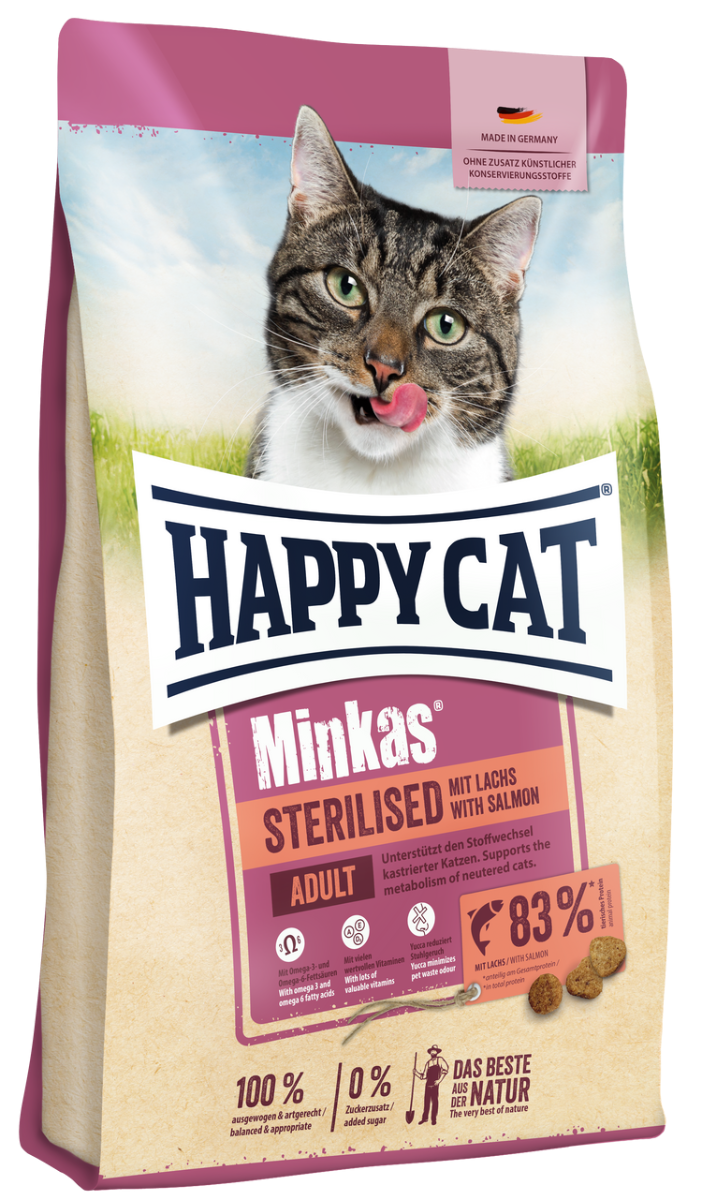 Happy Cat Minkas Sterilised Salmon Dry Cat Food