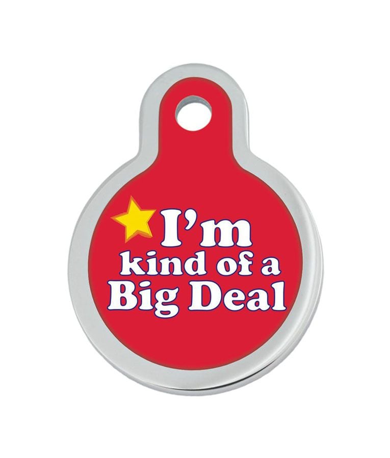 ID Tag Circle Small Raised Edge I'm Kind of a Big Deal 