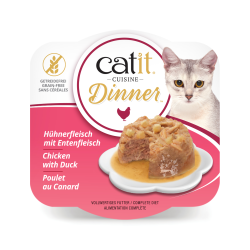 Catit Chicken Dinner with Delicious Duck & Potato Wet Cat Food 75g