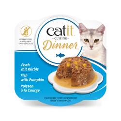 Catit Fish Dinner with Tender Whitefish & Pumpkin Wet Cat Food 75g