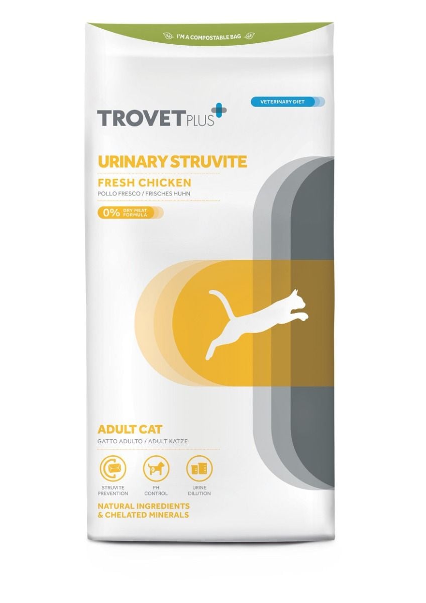 Trovet Plus Urinary Struvite Fresh Chicken Veterinary Diets Adult Dry Cat Food