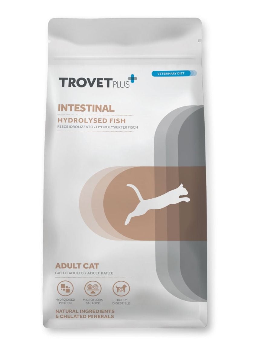 Trovet Plus Intestinal Hydrolised Fish Veterinary Diets Adult Dry Cat Food