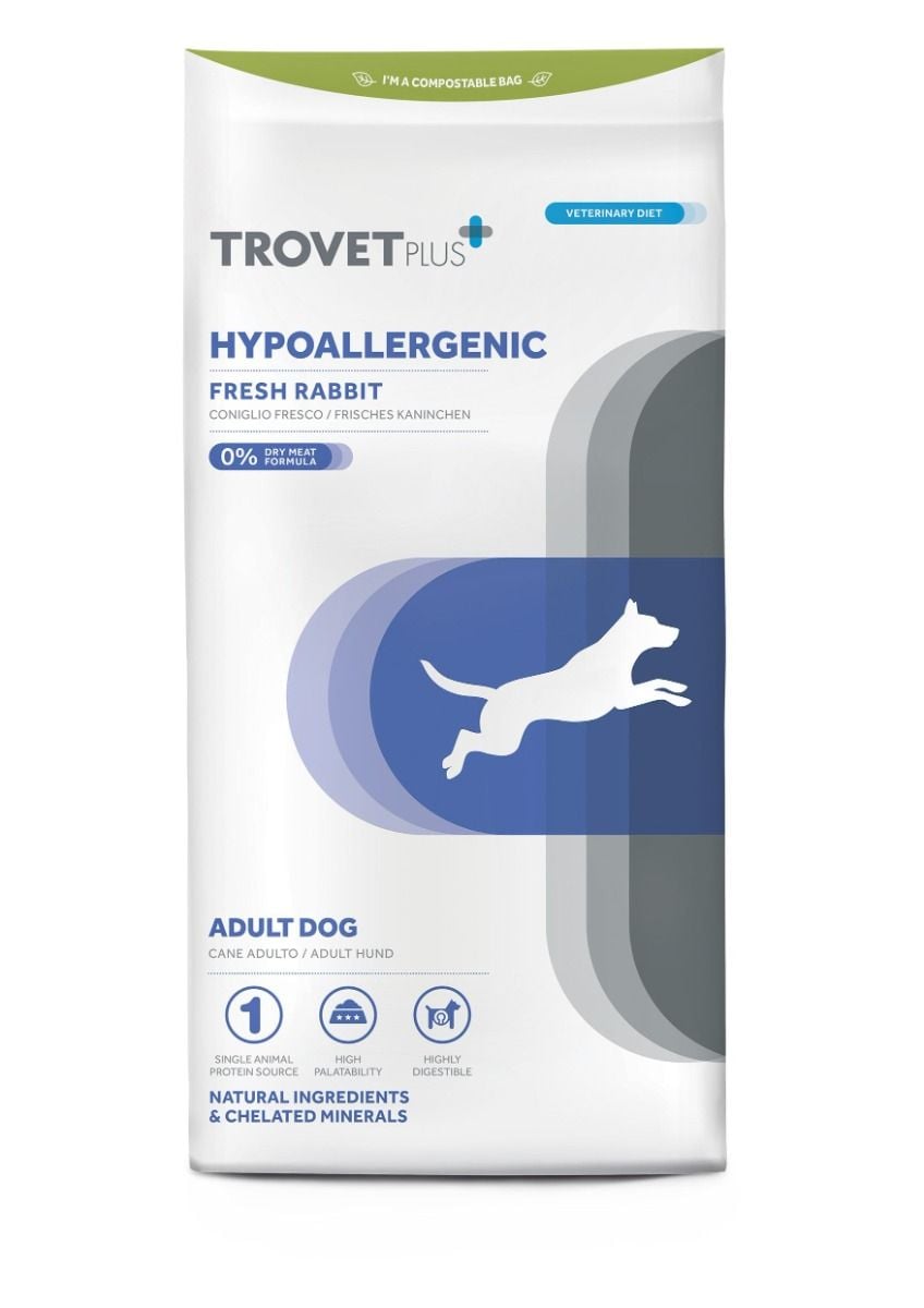 Trovet Plus Hypoallergenic Fresh Rabbit Veterinary Diets Adult Dog Dry Food 3kg