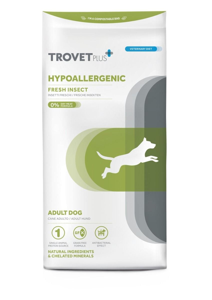 Trovet Plus Hypoallergenic Fresh Insect Veterinary Diets Adult Dry Dog Food